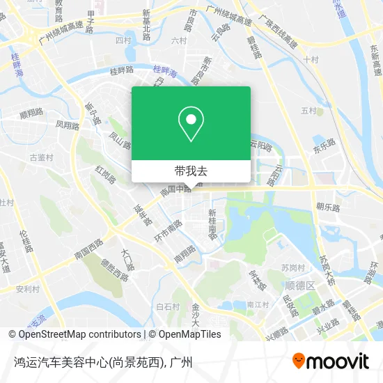 鸿运汽车美容中心(尚景苑西)地图