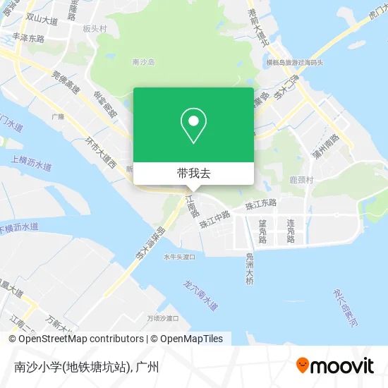 南沙小学(地铁塘坑站)地图