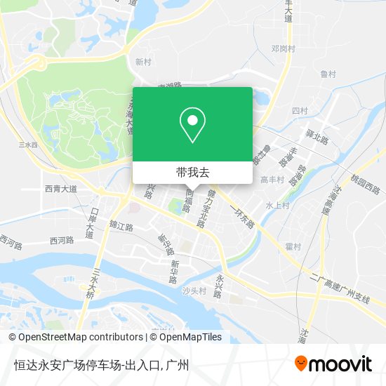 恒达永安广场停车场-出入口地图