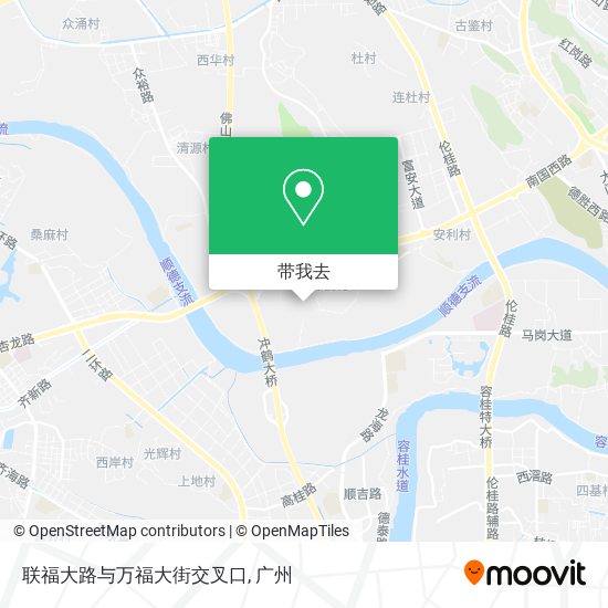 联福大路与万福大街交叉口地图