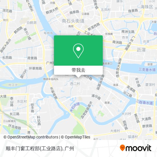 顺丰门窗工程部(工业路店)地图