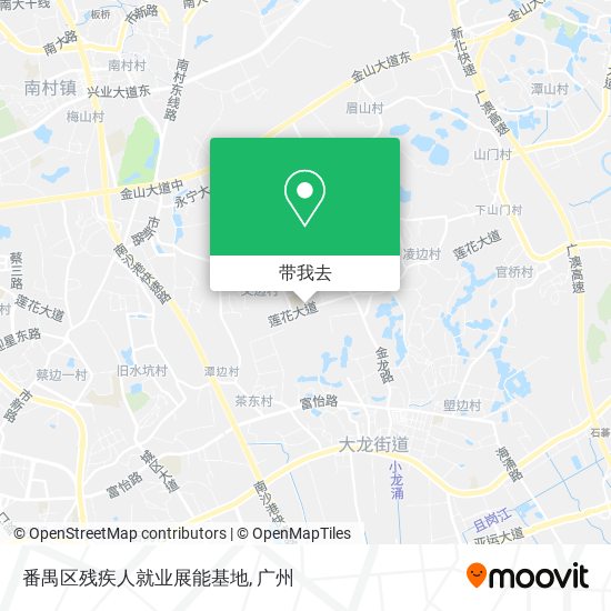 番禺区残疾人就业展能基地地图