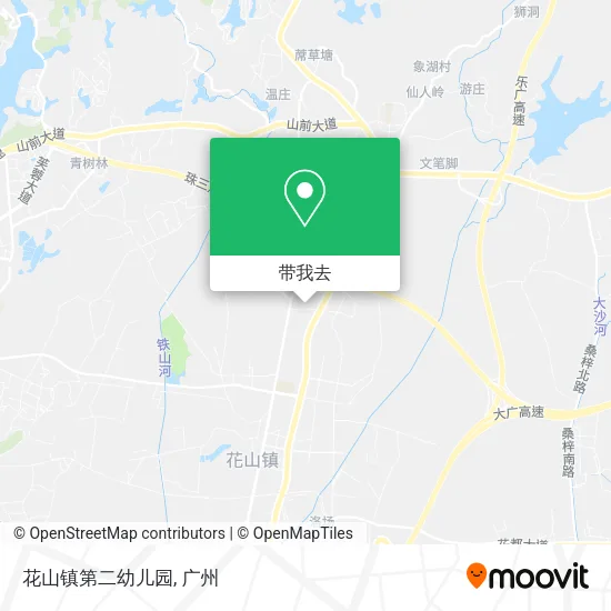 花山镇第二幼儿园地图