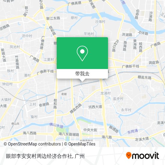 眼部李安安村周边经济合作社地图