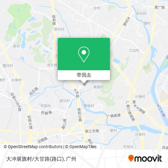 大冲展旗村/大甘路(路口)地图