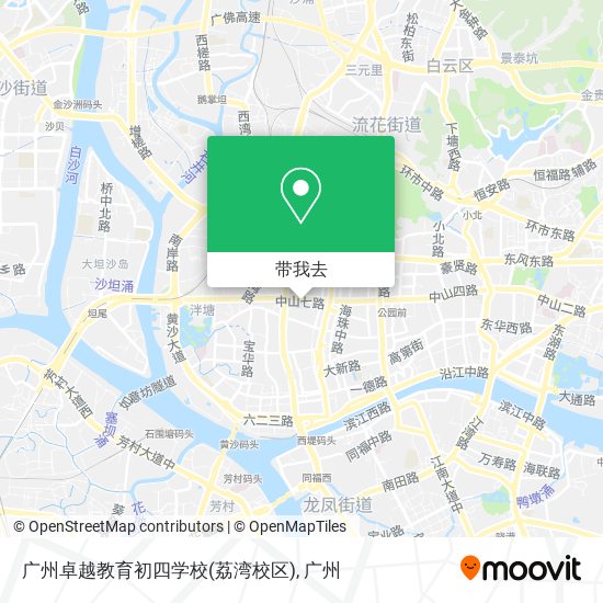 广州卓越教育初四学校(荔湾校区)地图