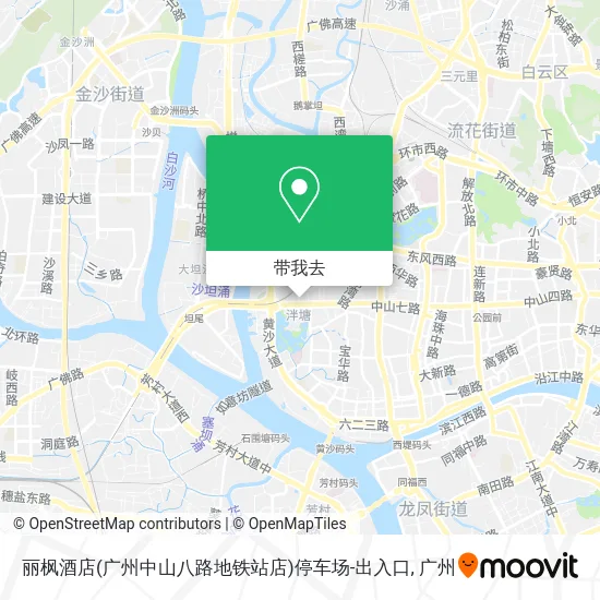 丽枫酒店(广州中山八路地铁站店)停车场-出入口地图