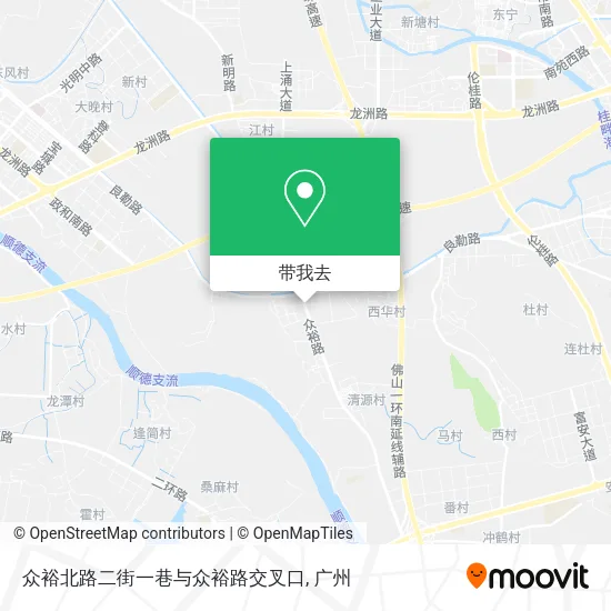 众裕北路二街一巷与众裕路交叉口地图