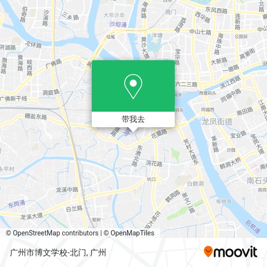 广州市博文学校-北门地图