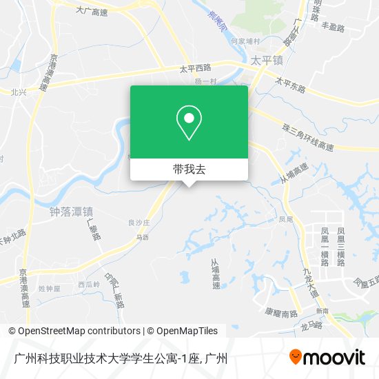 广州科技职业技术大学学生公寓-1座地图
