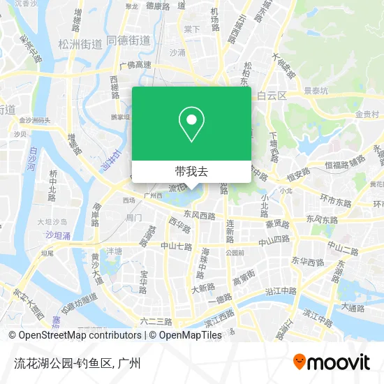 流花湖公园-钓鱼区地图