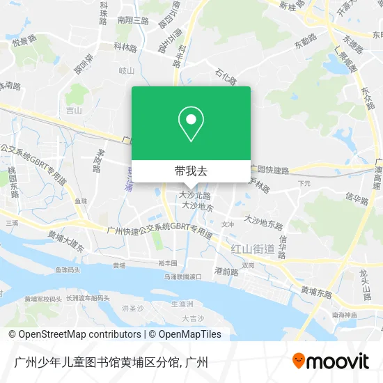 广州少年儿童图书馆黄埔区分馆地图