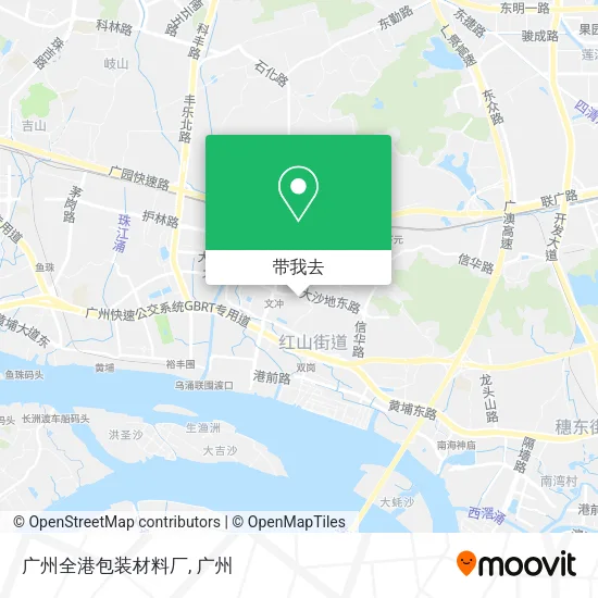 广州全港包装材料厂地图