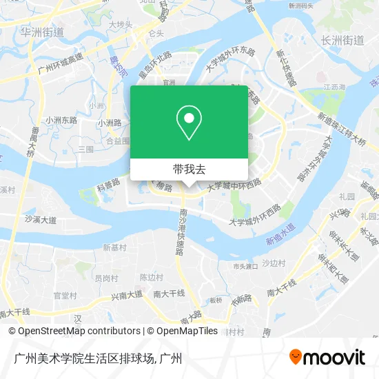 广州美术学院生活区排球场地图