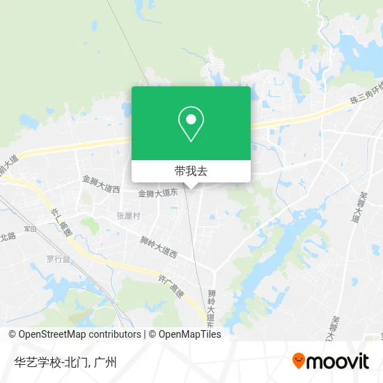 华艺学校-北门地图