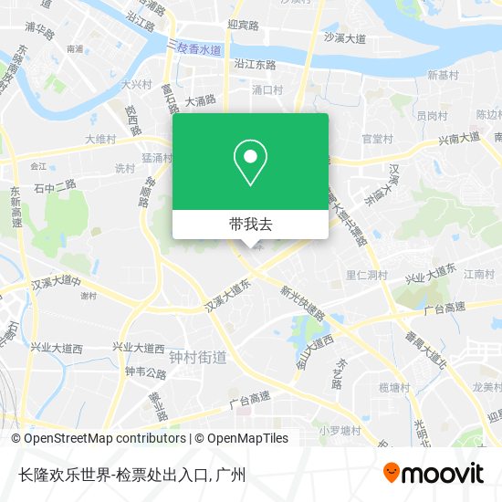 长隆欢乐世界-检票处出入口地图