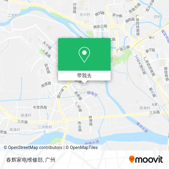 春辉家电维修部地图