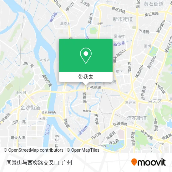 同景街与西槎路交叉口地图