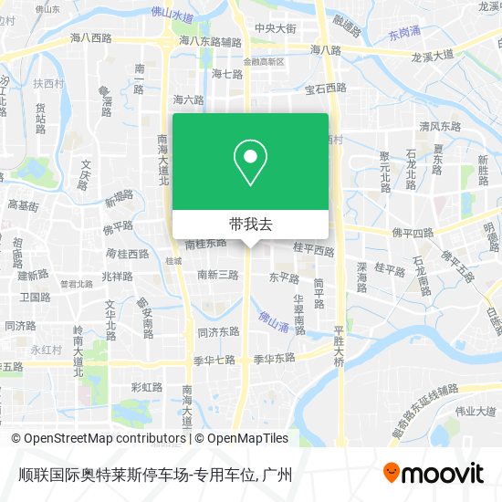 顺联国际奥特莱斯停车场-专用车位地图