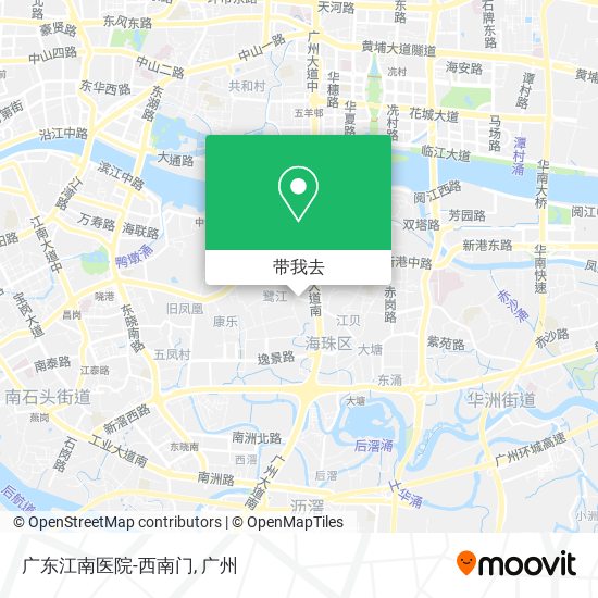 广东江南医院-西南门地图