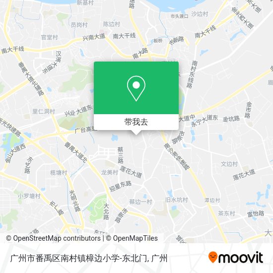 广州市番禹区南村镇樟边小学-东北门地图