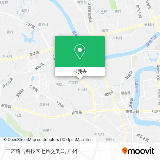 二环路与科技区七路交叉口地图