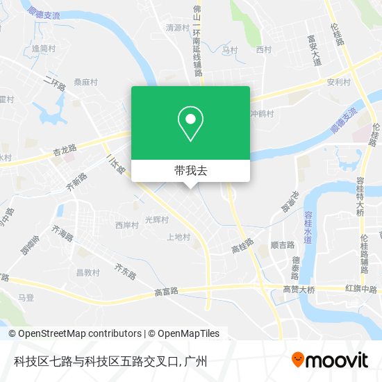 科技区七路与科技区五路交叉口地图