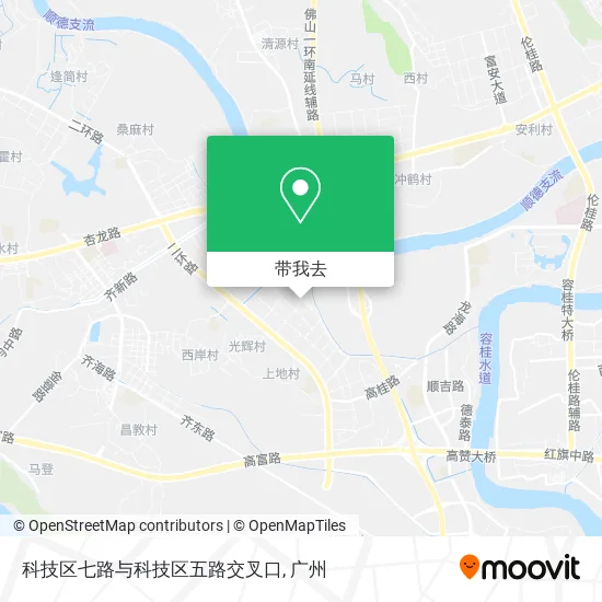 科技区七路与科技区五路交叉口地图