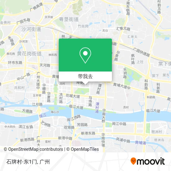 石牌村-东1门地图