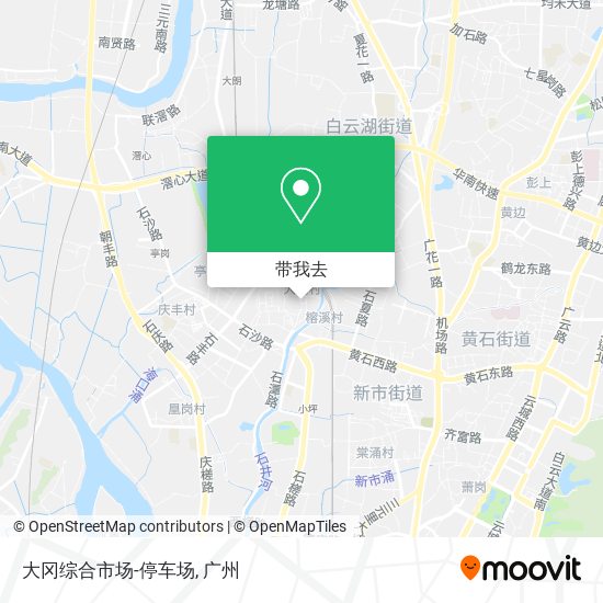 大冈综合市场-停车场地图