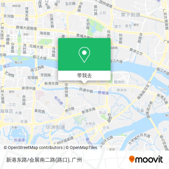 新港东路/会展南二路(路口)地图