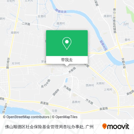 佛山顺德区社会保险基金管理局杏坛办事处地图