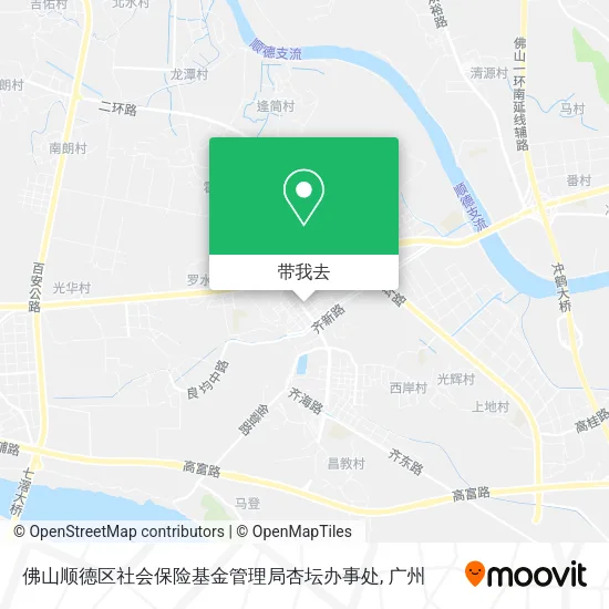 佛山顺德区社会保险基金管理局杏坛办事处地图