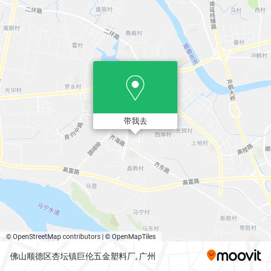 佛山顺德区杏坛镇巨伦五金塑料厂地图