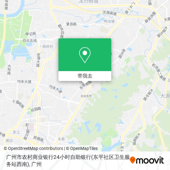 广州市农村商业银行24小时自助银行(东平社区卫生服务站西南)地图