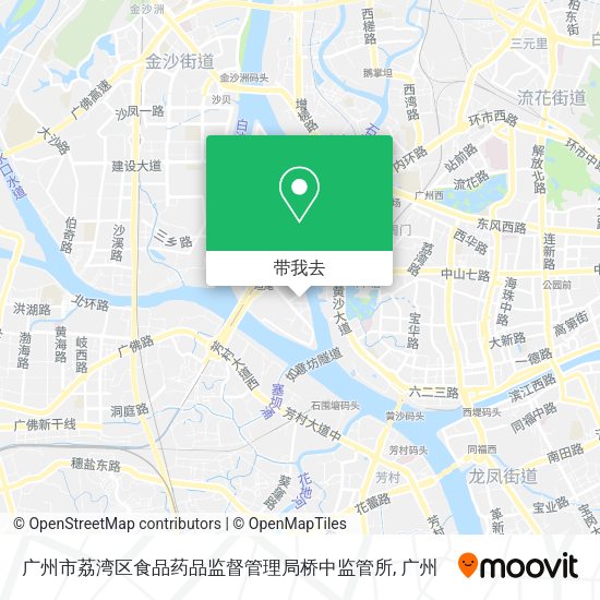 广州市荔湾区食品药品监督管理局桥中监管所地图