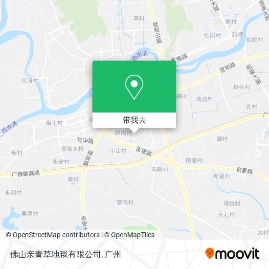 佛山亲青草地毯有限公司地图