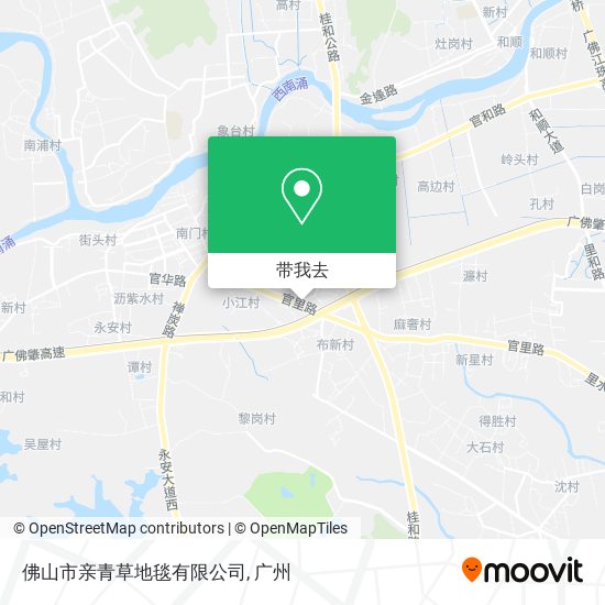 佛山市亲青草地毯有限公司地图