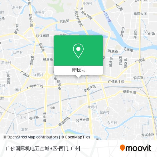 广佛国际机电五金城B区-西门地图