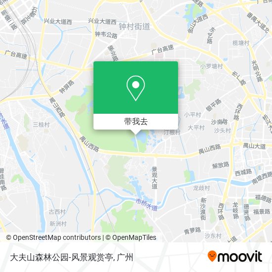 大夫山森林公园-风景观赏亭地图