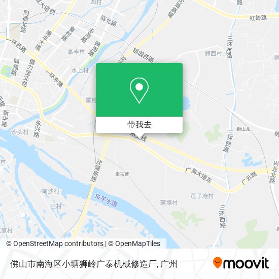 佛山市南海区小塘狮岭广泰机械修造厂地图
