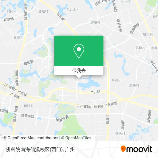 佛科院南海仙溪校区(西门)地图