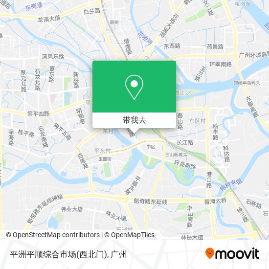 平洲平顺综合市场(西北门)地图