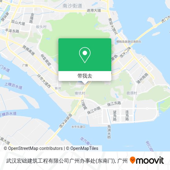 武汉宏础建筑工程有限公司广州办事处(东南门)地图