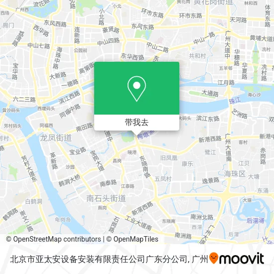 北京市亚太安设备安装有限责任公司广东分公司地图
