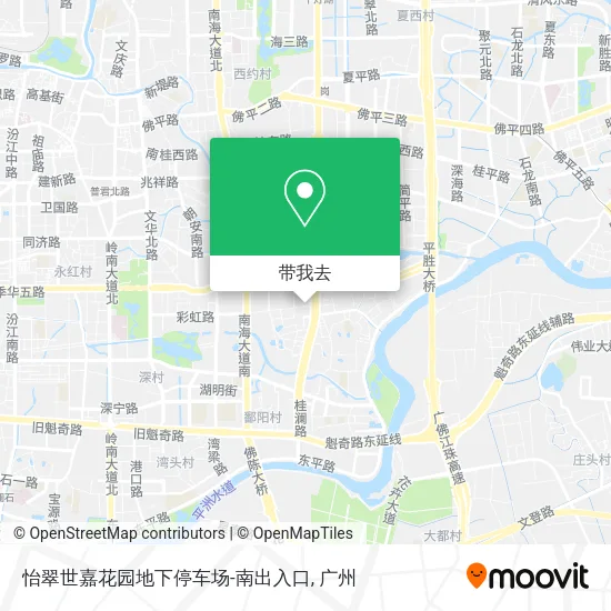 怡翠世嘉花园地下停车场-南出入口地图