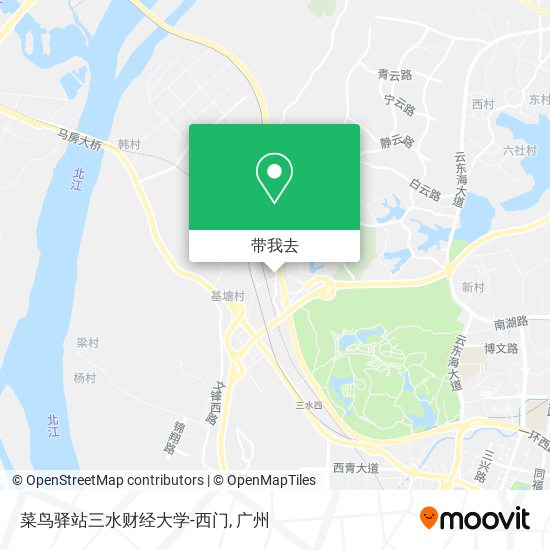 菜鸟驿站三水财经大学-西门地图