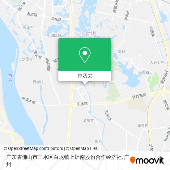 广东省佛山市三水区白坭镇上灶南股份合作经济社地图