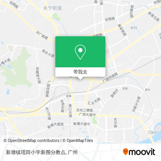 新塘镇瑶田小学新围分教点地图