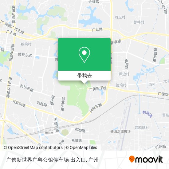 广佛新世界广粤公馆停车场-出入口地图